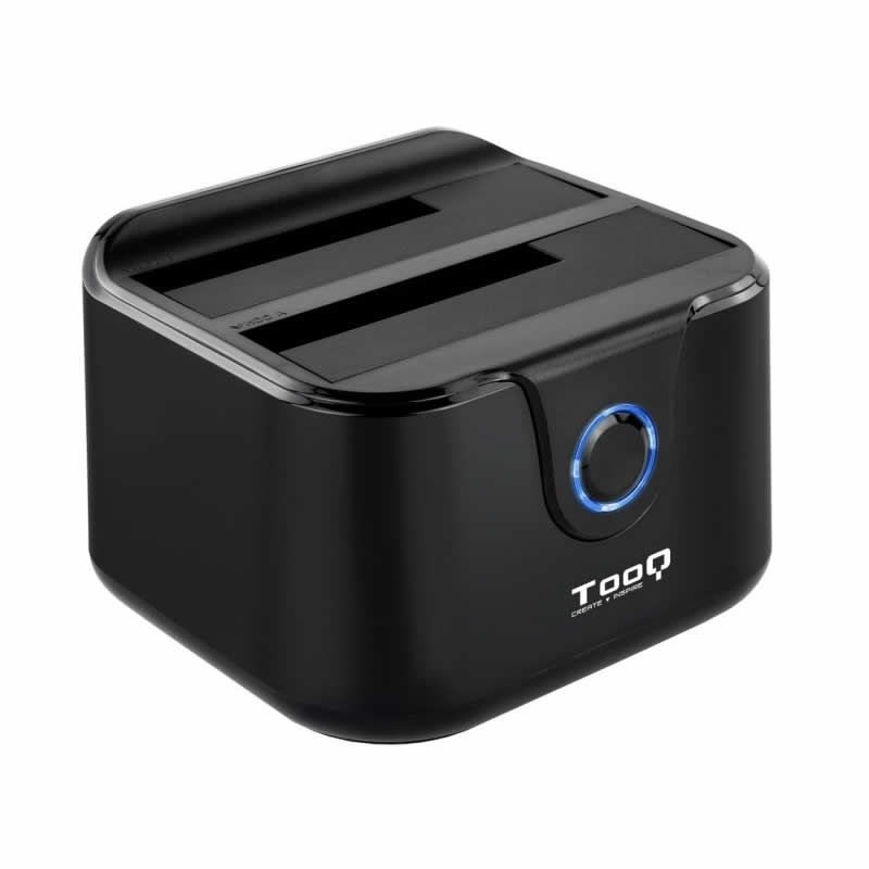 Tooq TQDS-802B Docking Station Doble Bahia HDD Neg